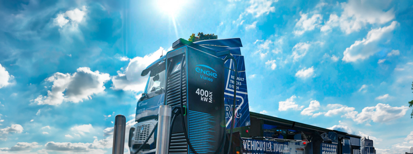 LKW von ENGIE Vianeo als Symbolbild für Lkw-Elektromobilität in Europa